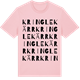 Pink Cotton t-shirt med Kringlekärr ordlek t-shirt
