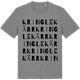 Mid Heather Gray t-shirt med Kringlekärr ordlek t-shirt