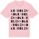 Pink Cotton t-shirt med Kringlemad ordlek t-shirt