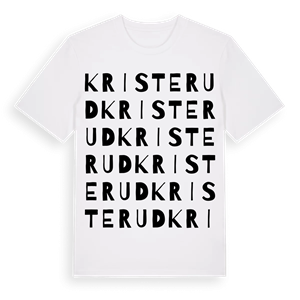 Kristerud ordlek t-shirt – ekologisk bomull t-shirt från Pinshirt