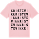 Pink Cotton t-shirt med Kristevik ordlek t-shirt