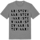 Mid Heather Gray t-shirt med Kristevik ordlek t-shirt