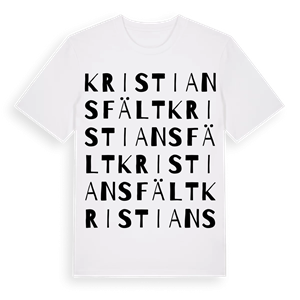 Kristiansfält ordlek t-shirt – ekologisk bomull t-shirt från Pinshirt