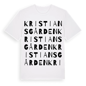 Kristiansgården ordlek t-shirt – ekologisk bomull t-shirt från Pinshirt