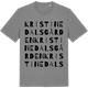 Mid Heather Gray t-shirt med Kristinedalsgården ordlek t-shirt