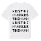 White t-shirt med Kristinehamn ordlek t-shirt