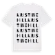 White t-shirt med Kristinehill ordlek t-shirt