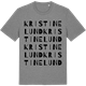 Mid Heather Gray t-shirt med Kristinelund ordlek t-shirt