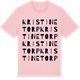 Pink Cotton t-shirt med Kristinetorp ordlek t-shirt