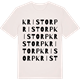 Vintage White t-shirt med Kristorp ordlek t-shirt