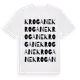 White t-shirt med Krogane ordlek t-shirt