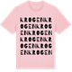 Pink Cotton t-shirt med Krogen ordlek t-shirt