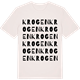 Vintage White t-shirt med Krogen ordlek t-shirt
