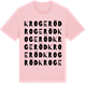 Pink Cotton t-shirt med Krogeröd ordlek t-shirt