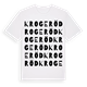 White t-shirt med Krogeröd ordlek t-shirt