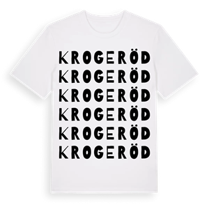 Krogeröd ordlek t-shirt – ekologisk bomull t-shirt från Pinshirt