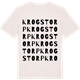 Vintage White t-shirt med Krogstorp ordlek t-shirt