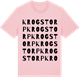 Pink Cotton t-shirt med Krogstorp ordlek t-shirt
