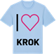 Blue Soul t-shirt med Jag älskar Krok t-shirt stort tryck