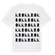 White t-shirt med Krok ordlek t-shirt