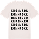 Vintage White t-shirt med Krok ordlek t-shirt