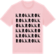 Pink Cotton t-shirt med Krok ordlek t-shirt
