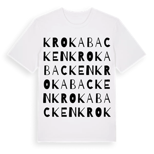 Krokabacken ordlek t-shirt – ekologisk bomull t-shirt från Pinshirt