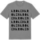 Mid Heather Gray t-shirt med Kroken ordlek t-shirt
