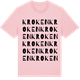 Pink Cotton t-shirt med Kroken ordlek t-shirt