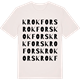 Vintage White t-shirt med Krokfors ordlek t-shirt