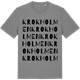 Mid Heather Gray t-shirt med Krokholmen ordlek t-shirt