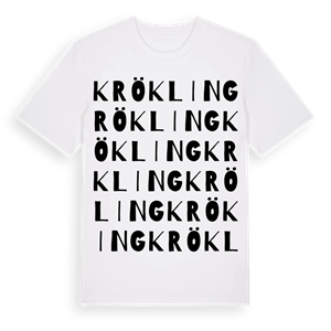 Krökling ordlek t-shirt – ekologisk bomull t-shirt från Pinshirt