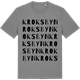 Mid Heather Gray t-shirt med Kroksbyn ordlek t-shirt