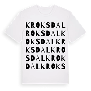 Kroksdal ordlek t-shirt – ekologisk bomull t-shirt från Pinshirt