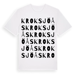 Kroksjöås ordlek t-shirt – ekologisk bomull t-shirt från Pinshirt
