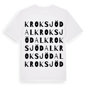 Kroksjödal ordlek t-shirt – ekologisk bomull t-shirt från Pinshirt