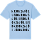 Blue Soul t-shirt med Kroksjölund ordlek t-shirt