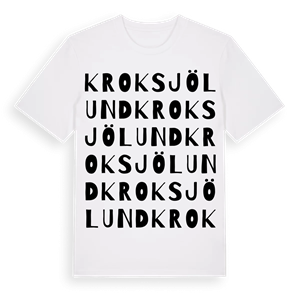 Kroksjölund ordlek t-shirt – ekologisk bomull t-shirt från Pinshirt