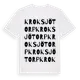 White t-shirt med Kroksjötorp ordlek t-shirt