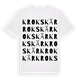 White t-shirt med Krokskär ordlek t-shirt