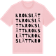 Pink Cotton t-shirt med Krokslätt ordlek t-shirt