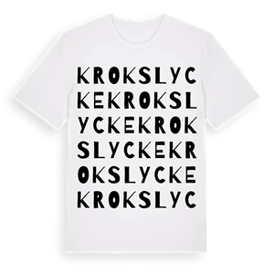 Krokslycke ordlek t-shirt – ekologisk bomull t-shirt från Pinshirt