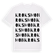 White t-shirt med Kroksmon ordlek t-shirt