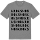 Mid Heather Gray t-shirt med Kroksmon ordlek t-shirt