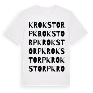 Krokstorp ordlek t-shirt – ekologisk bomull t-shirt från Pinshirt