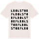 Vintage White t-shirt med Krokstorp ordlek t-shirt