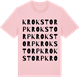Pink Cotton t-shirt med Krokstorp ordlek t-shirt