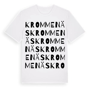 Krommenäs ordlek t-shirt – ekologisk bomull t-shirt från Pinshirt