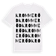 White t-shirt med Krommeröd ordlek t-shirt