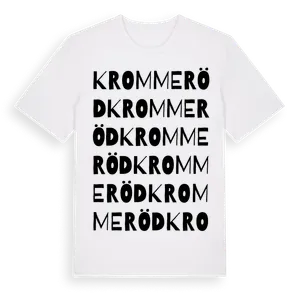Krommeröd ordlek t-shirt – ekologisk bomull t-shirt från Pinshirt